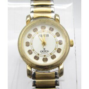 Women Manhattan by Croton Quartz WR Analog 24mm Round Watch (I36) "New Battery"